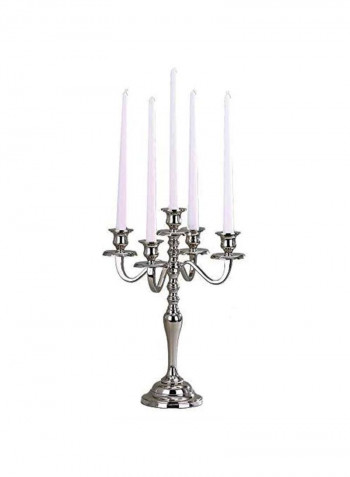 Aluminum Candle Holder Silver 16inch