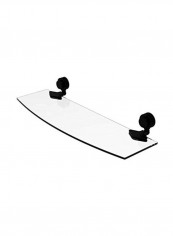 Venus Collection Glass Bathroom Shelf Black/Clear 18inch