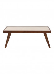 Zenith Coffee Table Cream/Brown 120x45x60centimeter