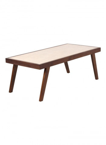 Zenith Coffee Table Cream/Brown 120x45x60centimeter