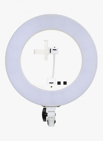 Ring Light With Stand Mirror And Bracket White