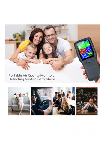 Air Quality Monitor Portable Formaldehyde Detector Multicolour