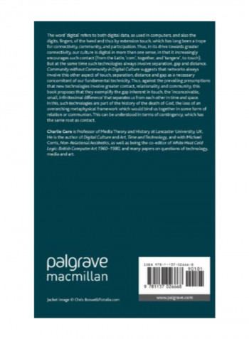 Community Without Community In Digital Culture Hardcover