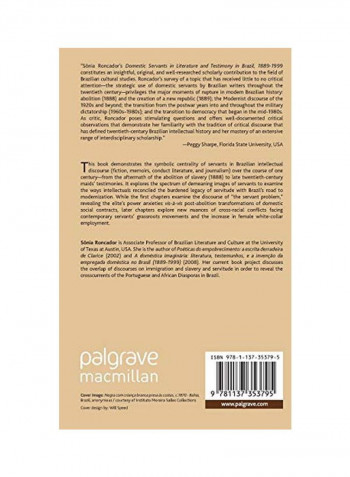 Domestic Servants In Literature And Testimony In Brazil, 1889-1999 Hardcover