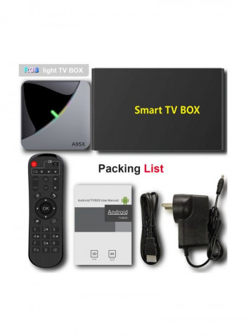 Android Set Top Box With Remote Control For Smart TV A95X F3 Black