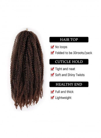 Pack Of 3 Curly Hair Extension Brown 18inch