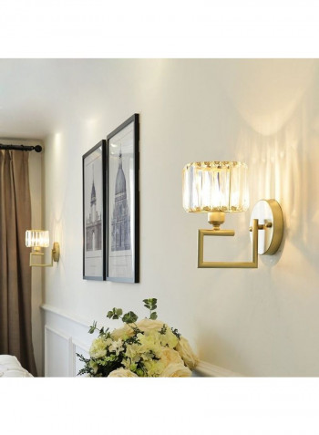 E27 LED Crystal Wall Light Gold