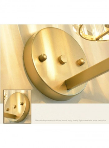 E27 LED Crystal Wall Light Gold