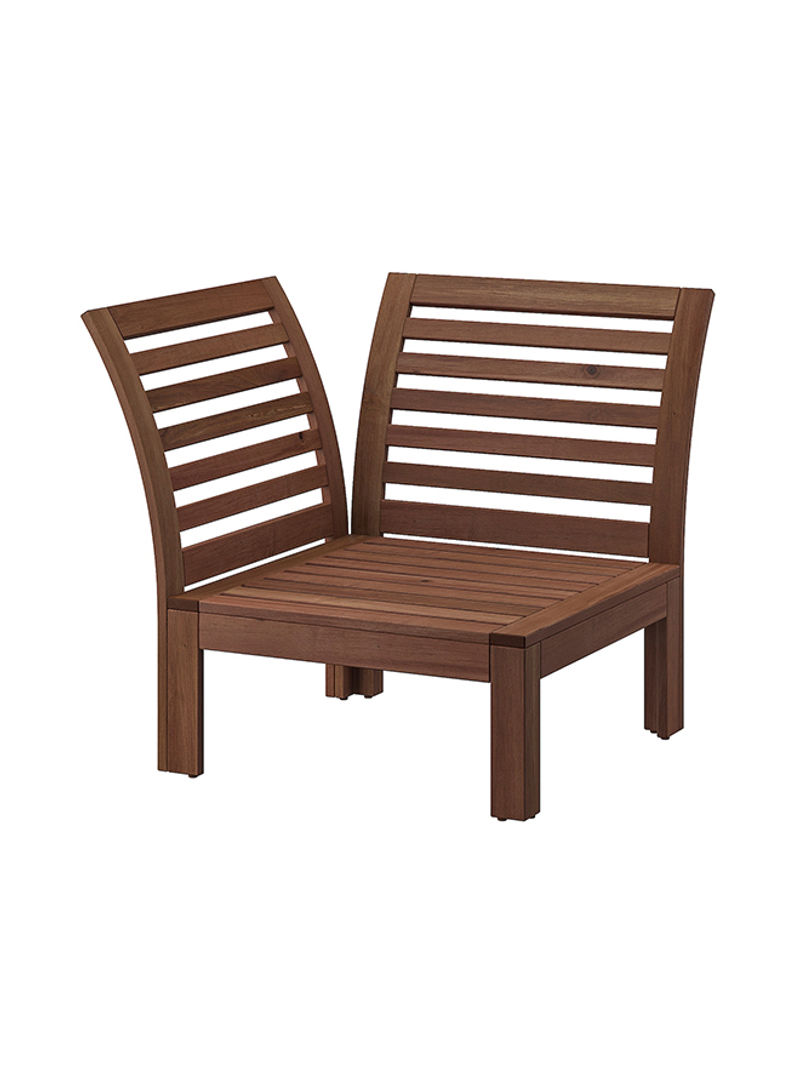 Outdoor Corner Seat Section Brown 31.5 x 31.5 x 28.25inch