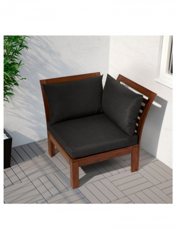 Outdoor Corner Seat Section Brown 31.5 x 31.5 x 28.25inch