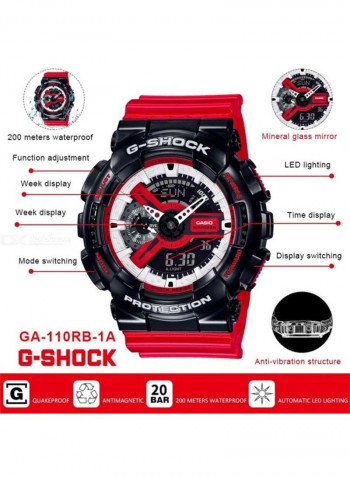 Men's Water Resistant Analog/Digital Watch  GA-110RB-1A