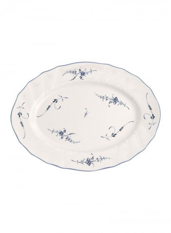 Old Luxembourg Oval Plate White/Blue 36centimeter