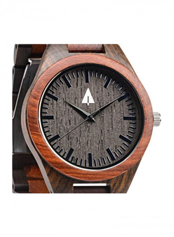 Men's Water Resistant Wooden Analog Watch HUT-3231