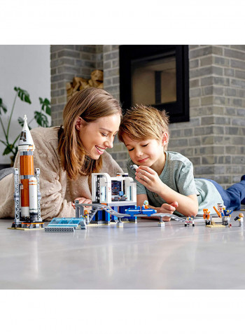 837-Piece Deep Space Rocket And Launch Control Building Set 60228 18.9x14.88x3.7inch