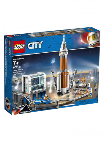 837-Piece Deep Space Rocket And Launch Control Building Set 60228 18.9x14.88x3.7inch
