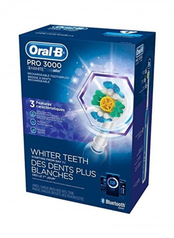 3000 3D Electric Toothbrush with Charger White
