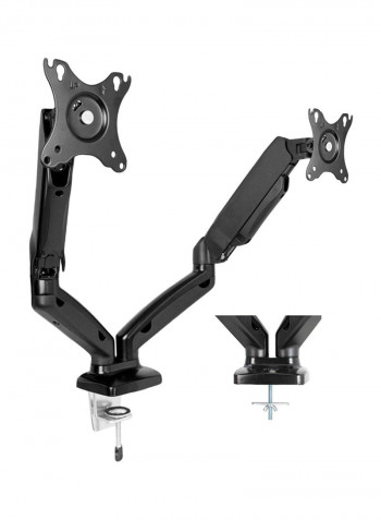 Dual Arm Monitor Desk Mount Black