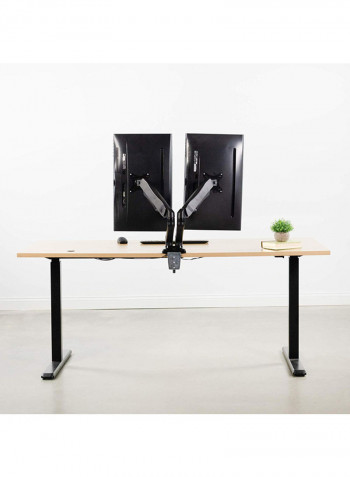 Dual Arm Monitor Desk Mount Black