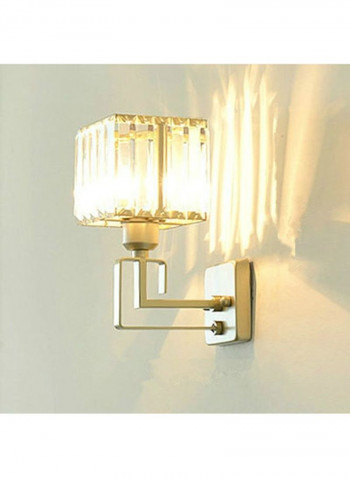 E27 LED Crystal Bedside Wall Light Silver/Yellow