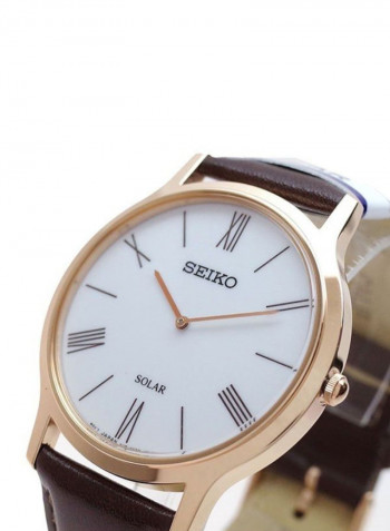 Men's Leather Analog Wrist Watch SUP854P1