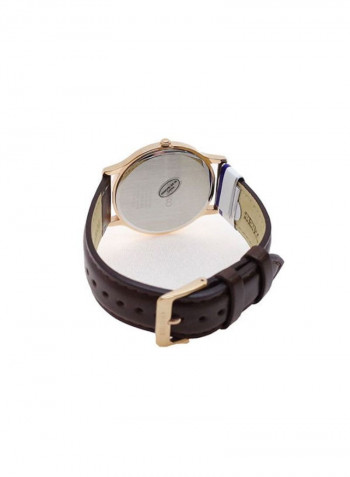 Men's Leather Analog Wrist Watch SUP854P1