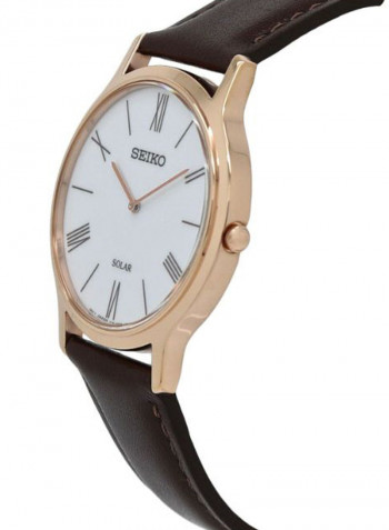 Men's Leather Analog Wrist Watch SUP854P1