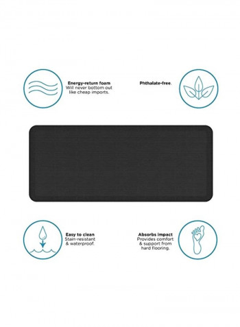 Anti-Fatigue Kitchen Mat Black 48x20inch