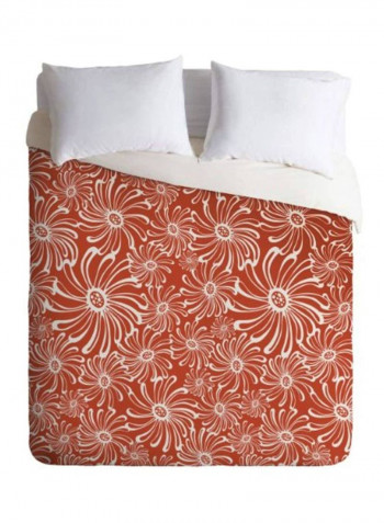 Spice Duvet Cover Polyester Red/White 88x88inch