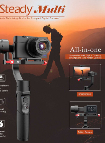 Hohem iSteady Multi 3-Axis Handheld Gimbal Stabilizer Black
