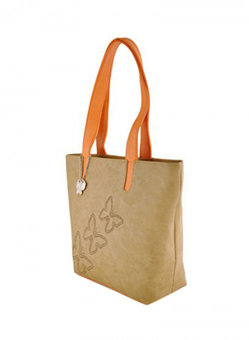Polyester Blend Shoulder Bag Brown