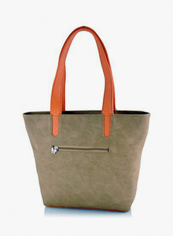Polyester Blend Shoulder Bag Brown