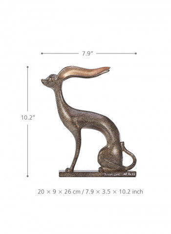 Aluminum Animal Statue Brown 1550g