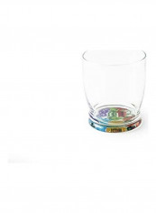 6-Piece Dishwasher Safe Drink Glass Clear/Blue/Yellow