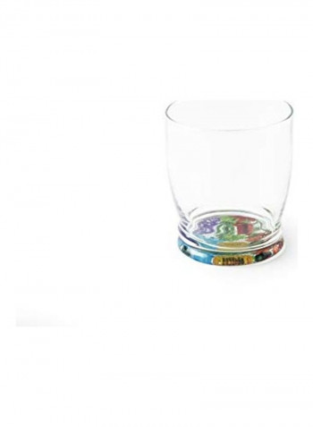 6-Piece Dishwasher Safe Drink Glass Clear/Blue/Yellow