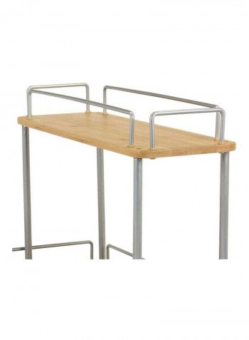 Glidez Under Sink Sliding Organizer Silver/Beige 17.75inch