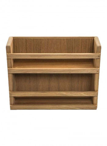 Two-Tier Spice Rack Beige 13.12x10.12x4.25inch