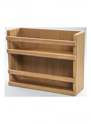 Two-Tier Spice Rack Beige 13.12x10.12x4.25inch