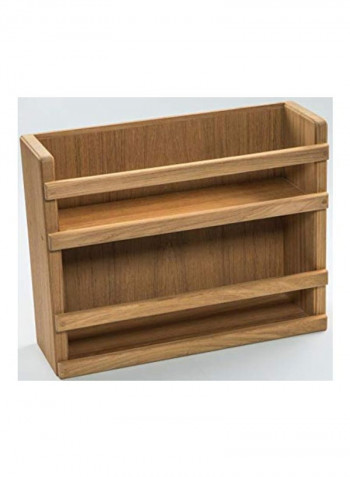 Two-Tier Spice Rack Beige 13.12x10.12x4.25inch