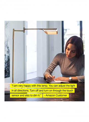 Leaf LED Floor Lamp Gold 17x11.5x3.8inch
