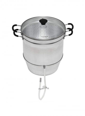 Aluminum Steam Juicer Silver 15.2x16.6x11inch