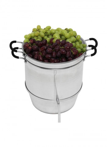 Aluminum Steam Juicer Silver 15.2x16.6x11inch