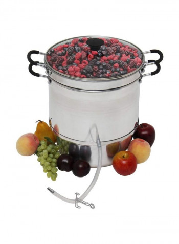 Aluminum Steam Juicer Silver 15.2x16.6x11inch
