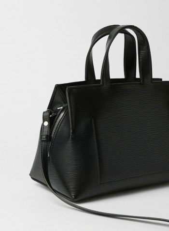Eyelet Detail Handbag Black