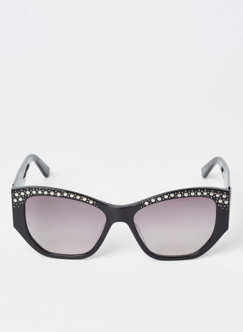 Women's Full Rim Acetate Modified Rectangle Sunglasses - Lens Size: 54 mm
