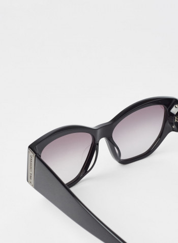Women's Full Rim Acetate Modified Rectangle Sunglasses - Lens Size: 54 mm