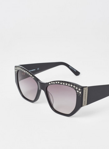 Women's Full Rim Acetate Modified Rectangle Sunglasses - Lens Size: 54 mm