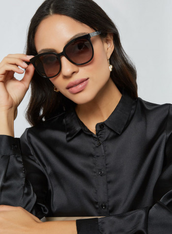 Women's Full Rim Acetate Oval Sunglasses - Lens Size: 56 mm