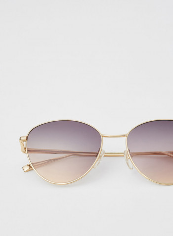 Women's Oval Sunglasses - Lens Size: 55 mm