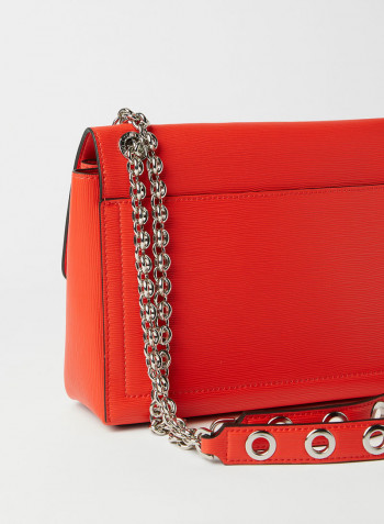 Textured Convertible Crossbody Bag Vibrant Coral