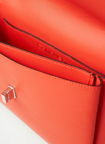 Textured Convertible Crossbody Bag Vibrant Coral